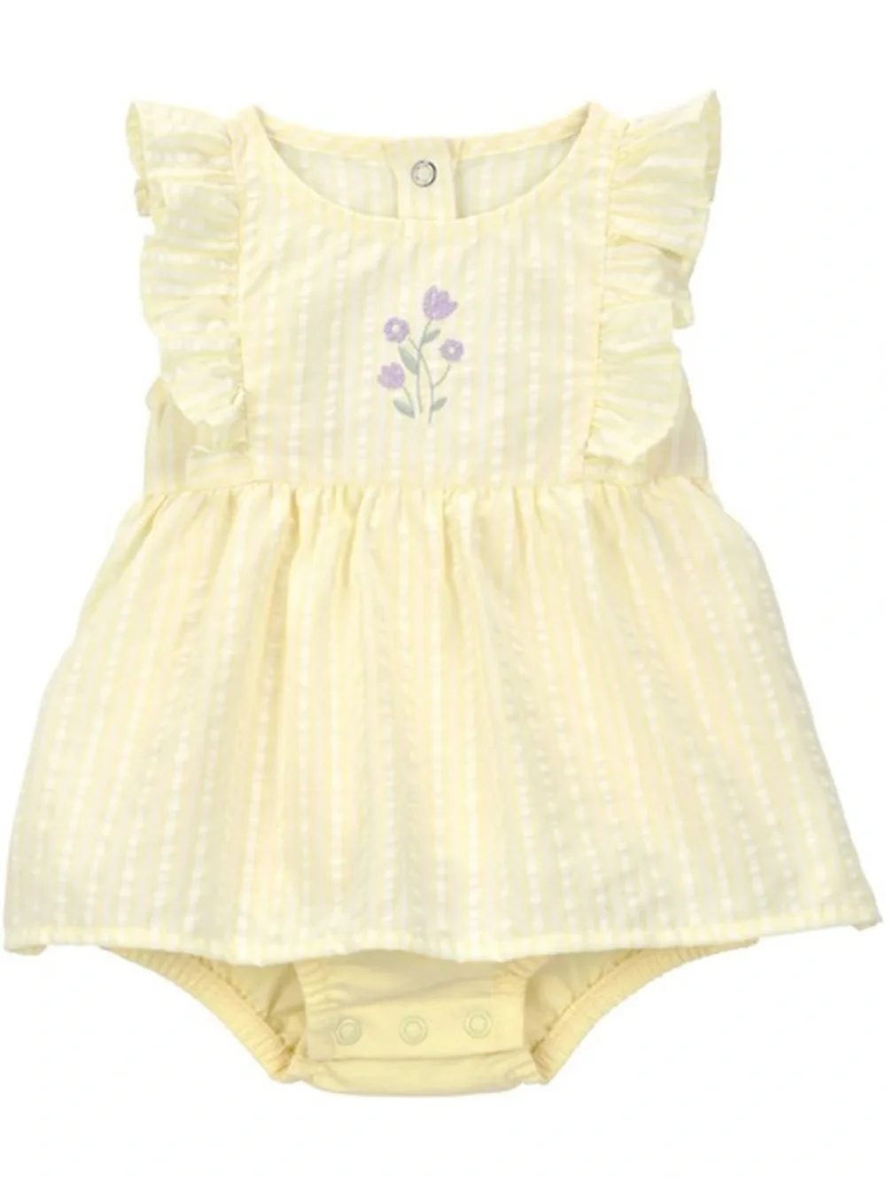 Carter's Baby Girl Dress Yellow And White - Picture 2 of 8
